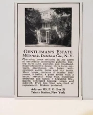 1935 Millbrook Dutchess County NY Gentleman's Estate Farm 300 Acres PRINT AD