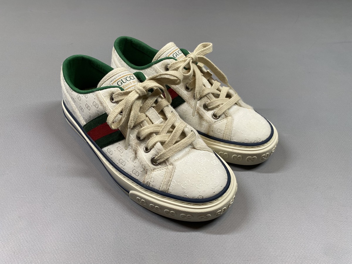 【関税送料込】GUCCI TENNIS 1977 キャンバススニーカー 15MM GUCCI グッチ 1977 TENNIS テニス GGキャンバス ローカット