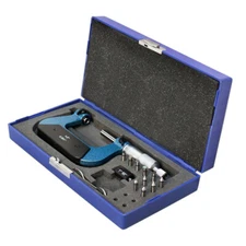 1-2'' Screw Thread Micrometer Kit 5 Anvils 0.001'' Graduation TPI