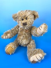 Vintage Dan Dee Collectors Choice 12" Plush Jointed Teddy Bear w/ Buttons