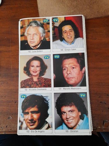 Lotto 34 Figurine TV Sorrisi e Canzoni Panini 1985 Cantanti Politici Sportivi - Foto 3 di 3