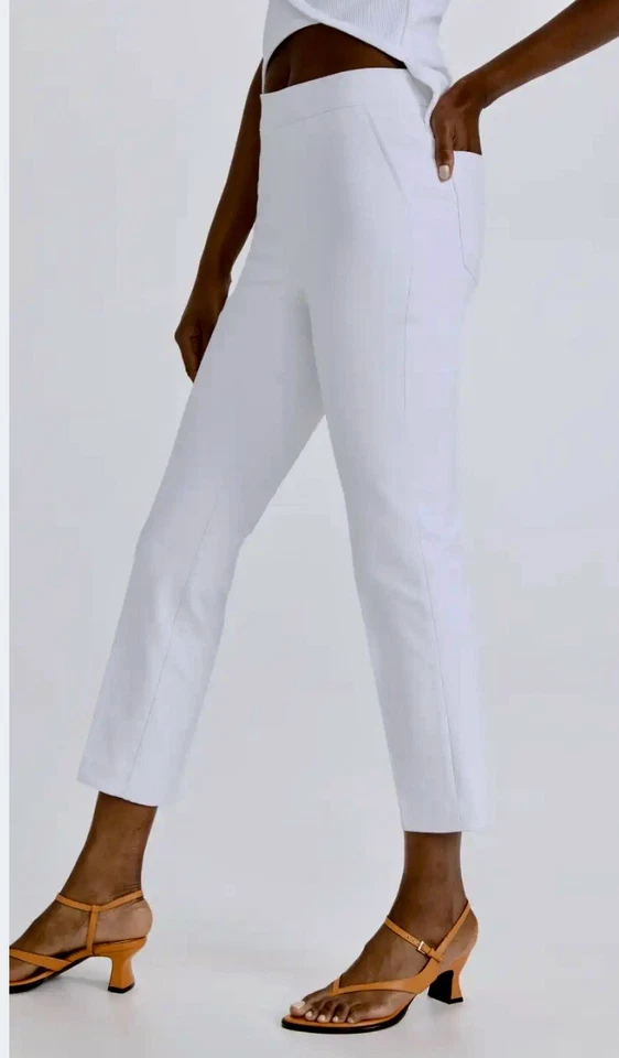 Pantalones SPANX On The Go ajustados rectos blancos modeladores de barriga para mujer talla S M XL Foto 2 de 4