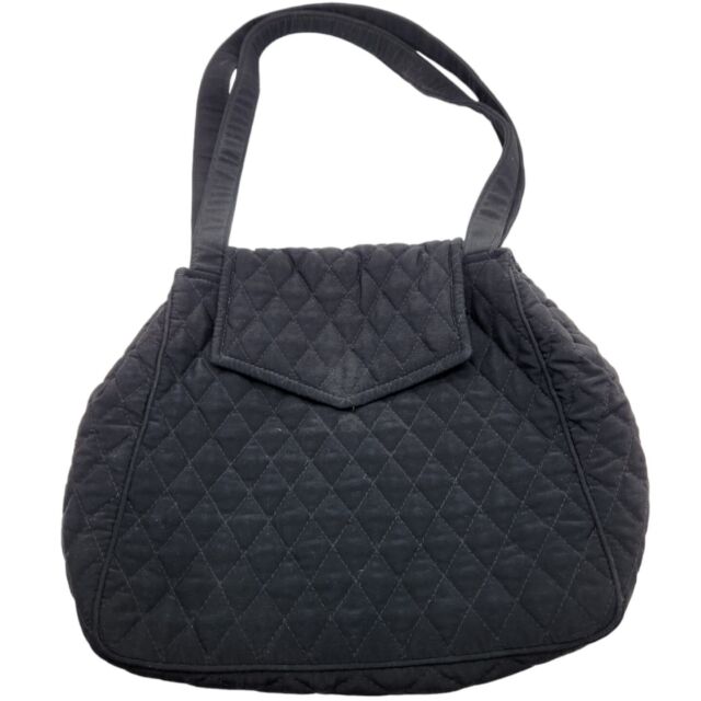 Vera Bradley Women&#039;s Classic Solid Black Microfiber Quilted Handbag Purse
