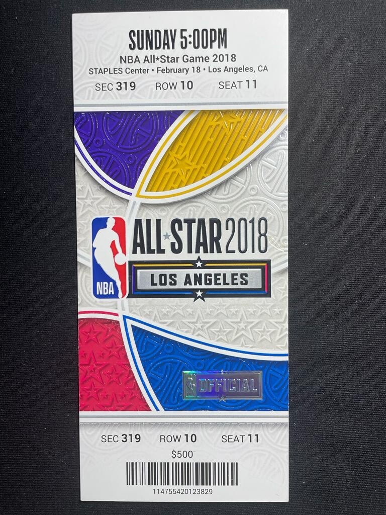 NBA ALL STAR GAME 2018 Los Angeles Full Game Ticket