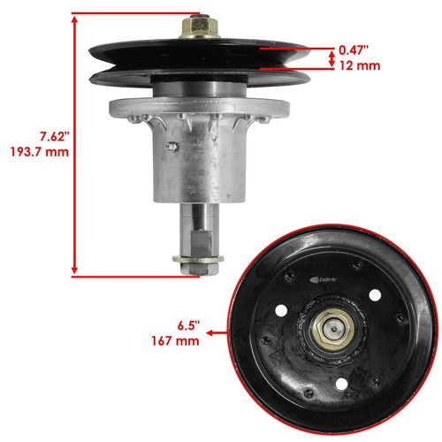 Deck Spindle w/Pulley Blade for Exmark LZ18KC523 LZ22KC523 LZ22LKA523 52" 60" 3x - Picture 2 of 7