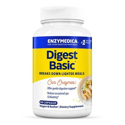 Enzymedica Digest Basic 90 Capsules, Energy Boost, Digestive Support, Bloating