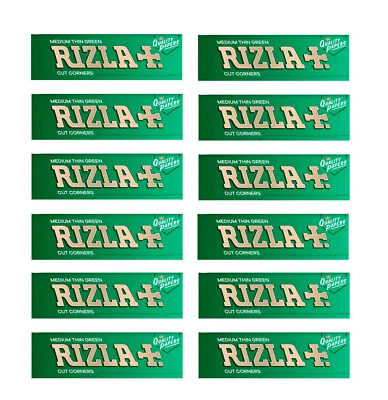 600 RIZLA GREEN ROLLING PAPERS MADE IN BELGIUM ORIGINAL 12 BOOKLETS