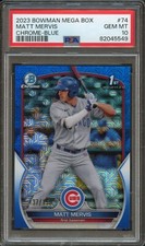 BB - 2023 Bowman Chrome Mega - Blue 137/150 - #74 - Matt Mervis  - PSA 10