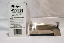 NEW 5/8 Diverter Tub Spout Brushed Nickel