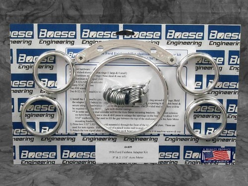 1956 Ford Fairlane Gauge Adapter Rings w/ Auto Meter Phantom Instruments 56 - Picture 2 of 2