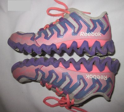 Reebok Girl Zigtech Shark  Mesh Athletic Shoe Size 11