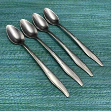 4 Mar-Crest Citation Atomic ICE TEA SPOONS Stainless USA Vintage MCM