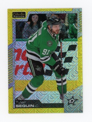 2020-21 O-Pee-Chee Platinum Tyler Seguin Yellow Traxx #ed 76/249 Dallas Stars