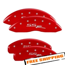 MGP 14031SSSRRD Gloss Red Caliper Covers for 03-05 Chevy Trailblazer EXT