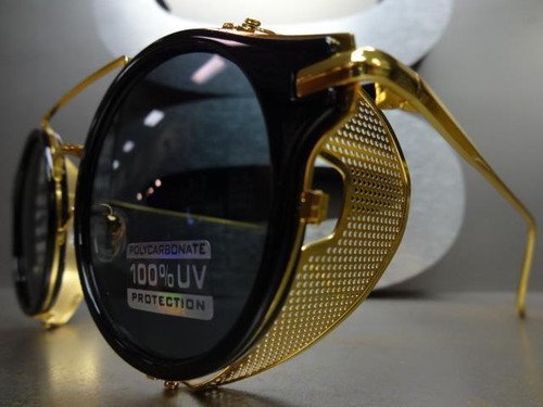 Men or Women OVERSIZE CLASSIC VINTAGE RETRO BLINDER Style SUNGLASSES Large Frame - Picture 3 of 16