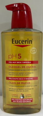 Eucerin pH5 Sensitive Skin Shower Oil for Very Dry & Sensitive Skin, 13.5 oz