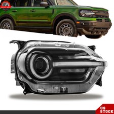 Headlight For 2021-2024 Ford Bronco Sport Right Side w/LED Signature Lighting