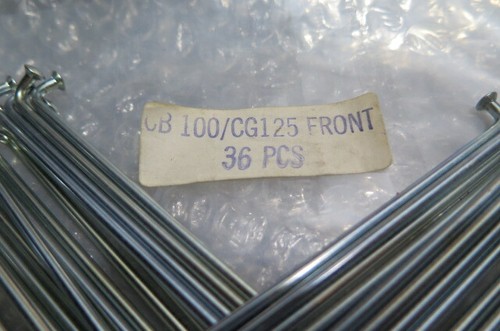 HONDA S90 CS90 CL90 CB100 CG110 CG125 CL100 FRONT SPOKE 36 PC 172 mm. SET NOS - Picture 2 of 7