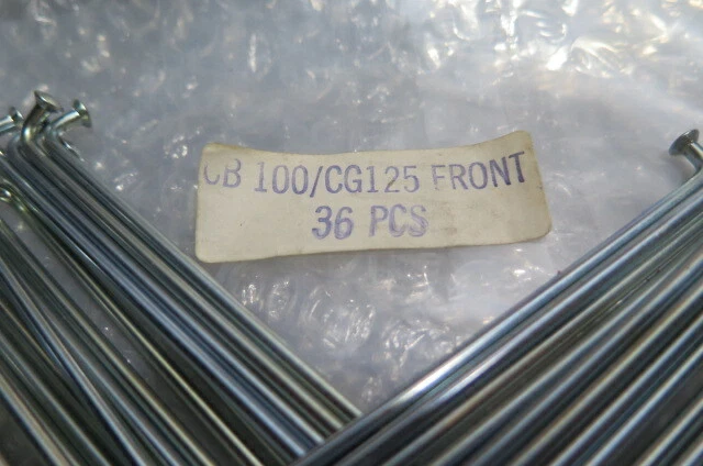 HONDA S90 CS90 CL90 CB100 CG110 CG125 CL100 FRONT SPOKE 36 PC 172 mm. SET NOS Foto 2 de 4