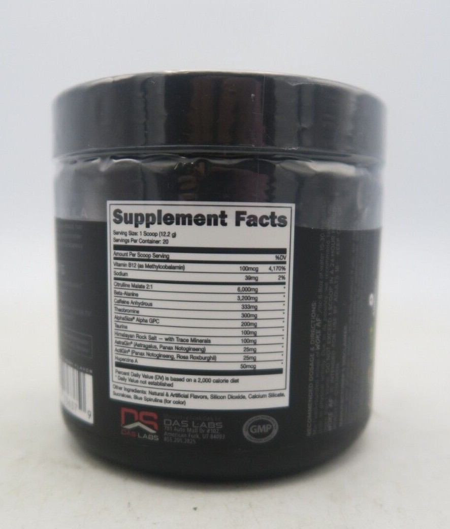 Woke Af PreWorkout 8.61 Oz 20 Servings 'Merica Pop Rocket Flavor 12/