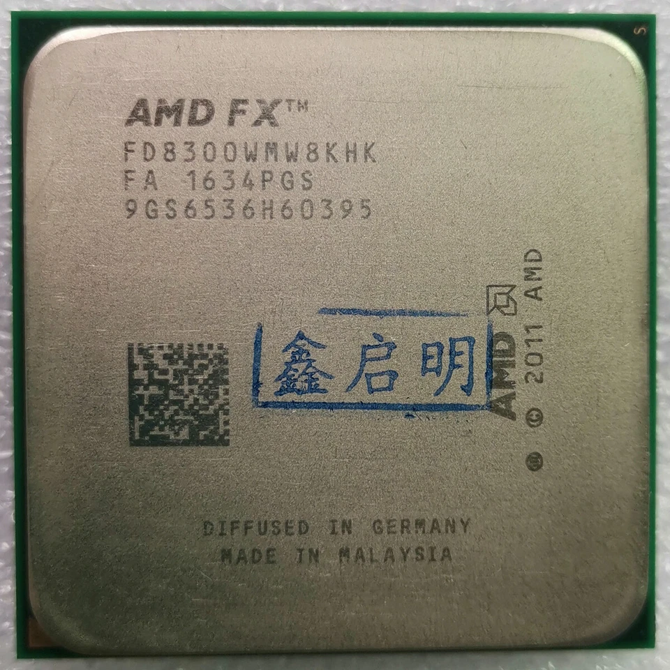 Socket de procesador AMD FX-8300 FX 8300 FX8300 3,3 GHz ocho núcleos 8M AM3+ CPU 95W Foto 2 de 4