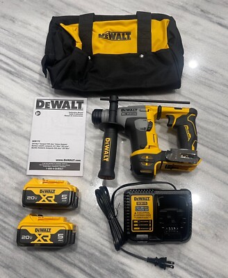 BRAND NEW DeWALT DCH172B 20V MAX ATOMIC 5/8'' SDS Plus Rotary Hammer Kit 2-5.0ah