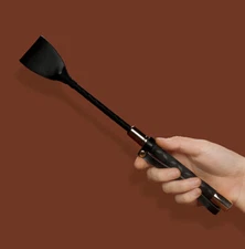 PU Leather Riding Horse Crop Whip Flogger Handle Spanking Paddle Sword Restraint