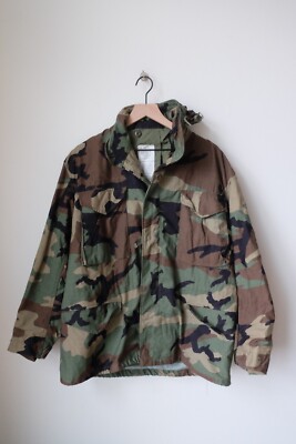 VINTAGE 1983 M65 Cold Weather Field Jacket Coat Camo Medium Short