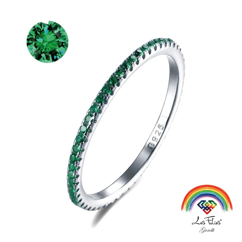 Anello In Argento Sterling Massiccio 925 - Anello Con Zirconi - Foto 9