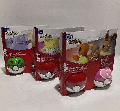 Mega Blocks Pokemon Poke Balls Komplettset Mit Box Neu