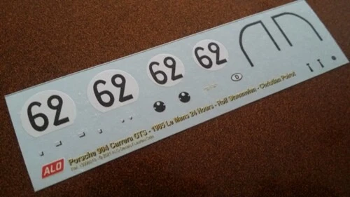 1965 LE MANS #62 PORSCHE 904 ROLF STOMMELEN/CHRISTIAN POIROT 1:43 DECALS - Photo 1/1
