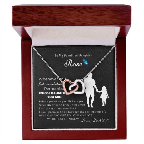To My Daughter Necklace, Gift for Daughter from Dad, Daughter Father Necklace - Picture 7 of 7