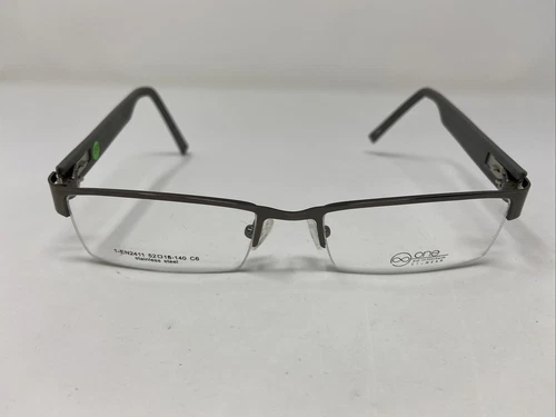 ONE AD INFINITUM EYEGLASSES FRAME  1-EN2411 C6 52-140 GREY SILVER HALF RIM UE52