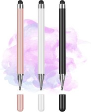 3-Pack Tablets Stylus Pen for All Touchscreen with Precision Disc Tip, 2-in-1 Un
