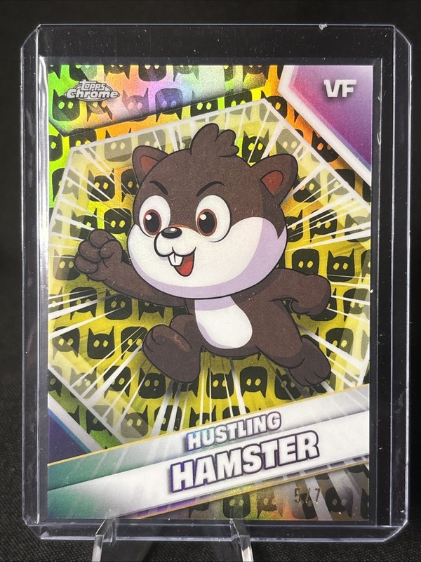 2026 Topps Chrome VeeFriends - Hustling Hamster - #100 5/7 Black Cat Refractor