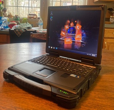 Getac Rugged Toughbook Laptop Win 7  i5 2.6ghz 8gb 250gb Dual Battery Touch