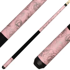 Koda KDV30PK Pool Cue | Pink Rose Graphic | 19oz | 12.5mm Shaft | New