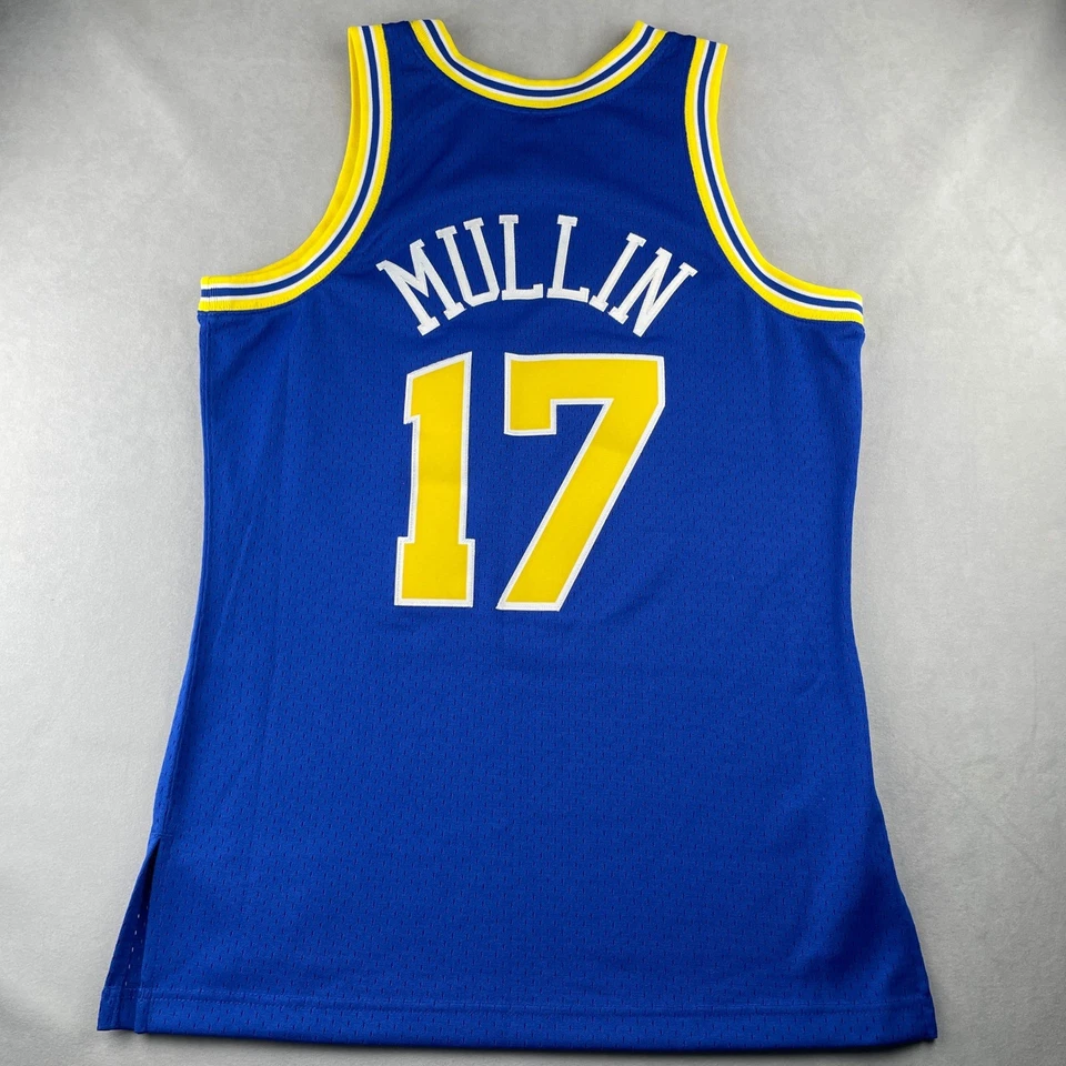 Golden State Warriors Jersey Men M Blue Mitchell & Ness Swingman Chris Mullin 17 - Image 2 of 4
