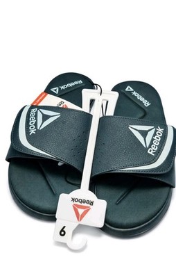 Women's Reebok Delta Flow Slides Size 9 Green Memory Foam Sandals