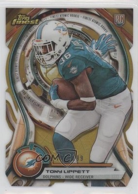 2015 Finest Atomic Rookie Die-Cuts Gold Refractor /199 Tony Lippett RC 11xt