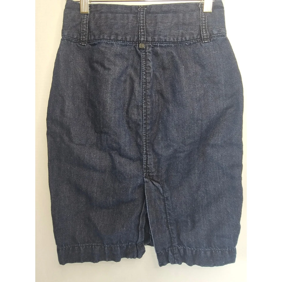 Falda vaquera Warhol Factory x Levi's botón frontal bolsillo utilitario lavado oscuro talla P Foto 3 de 4