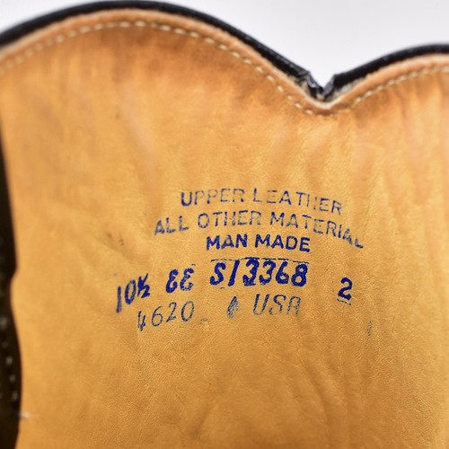 Stivali cowboy western da lavoro Double H 4620 pelle nera made in USA uomo taglia 10,5 B - Foto 9 di 10