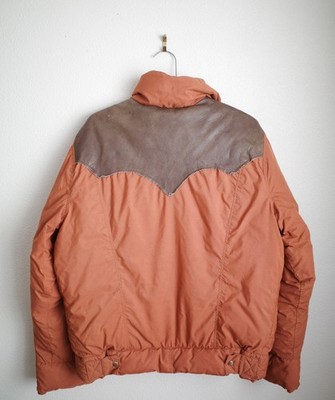 Vintage Rocky Mountain Featherbed Down Jacket Tan Brown Khaki