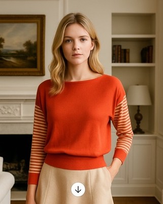 HERMES VTG RARE cashmere/silk blend sweater SzS Mint Cond Price Firm