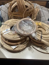 Basket Making Supply Lot Misc. Flat And Round. Various Sizes