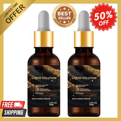 2 PCS Liquid Solution Anti Aging Serum, Intensely Firms Skin Antiaging.