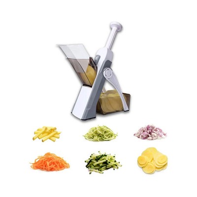Safe Mandoline Slicer 5-in-1 Vegetable Chopper   Adjustable Food & Potato Cutter