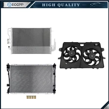 Radiator Condenser Cooling Fan Kit For 2009-2010 2011-2012 Ford Escape