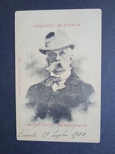 Storia postale cartolina 900° Usata Umberto I° RE D'Italia (nato 1844-Morto 1900