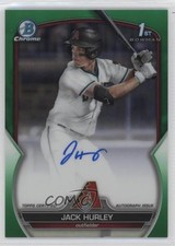 2023 Bowman Draft Chrome Prospect Green Refractor 72/99 Jack Hurley Auto 0kr0